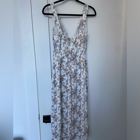 Floral summery Abercrombie and Fitch midi dress with leg slit - Picture 2 of 4